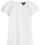 Thumbnail for your product : A.P.C. Mina Cotton Top with Cut-Out Pattern