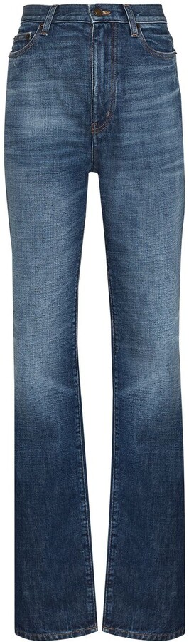 Saint Laurent Denim High-Rise Flared Jeans in Schwarz Damen Bekleidung Jeans Schlagjeans 