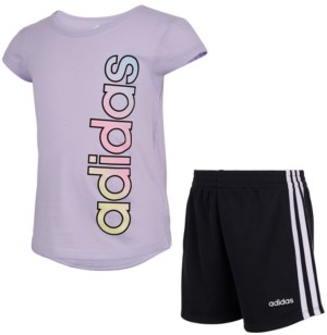 girls adidas short set