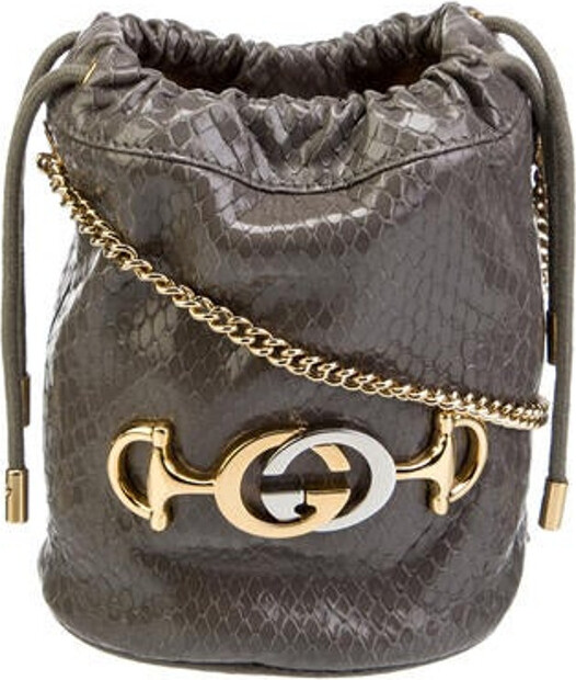 Gucci Snakeskin Mini Zumi Bucket Bag ShopStyle