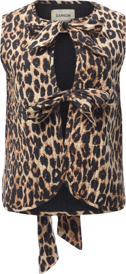 DAMSON MADDER LEODARD TIE FRONT GILET Damson Madder Women's Tilly