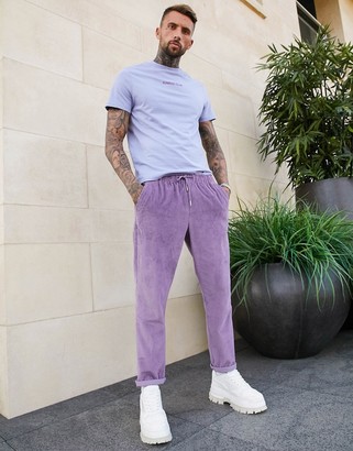 purple khaki pants