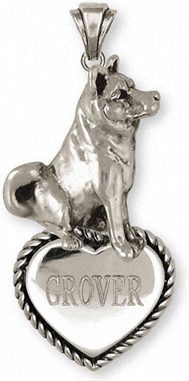 Etsy Shiba Inu Pendant Jewelry Sterling Silver Handmade Dog Si3-Tp