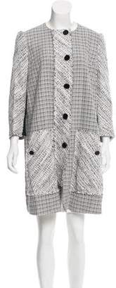 Peter Som Button-Up Tweed Coat