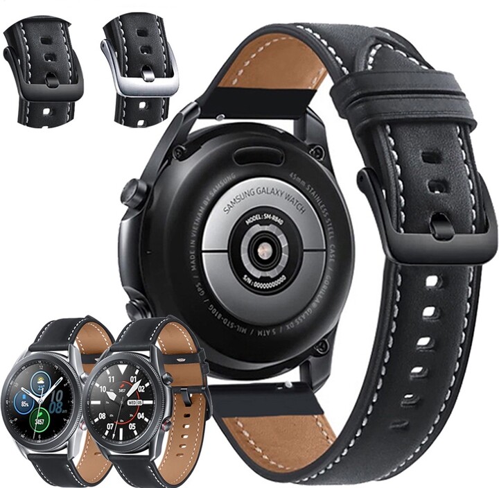 YTIME 22mm 20mm Leather Bracelet For Samsung Galaxy Watch 3 41 45mm 46mm 42mm Strap For Amazfit GTR GTS 4 3 2 Watchbands For Huawei GT