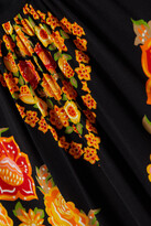 Thumbnail for your product : La DoubleJ Visconti Tiered Floral-print Crepe Maxi Dress - Black