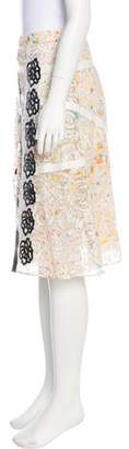 Christopher Kane Lace Embroidered Knee-Length Skirt