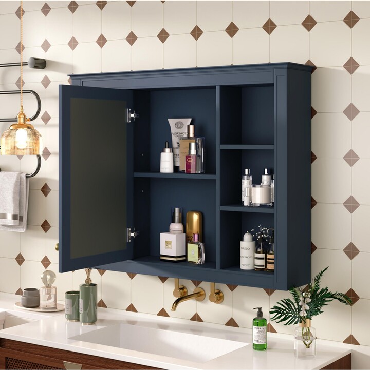 Simplie Fun Modern Bathroom Vanity Mirror Cabinet with Ample Storage ...