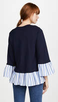 Thumbnail for your product : Clu Mix Media Stripe Top