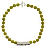 Thumbnail for your product : Simon Sebbag Beaded Jade Hammered Charm Necklace