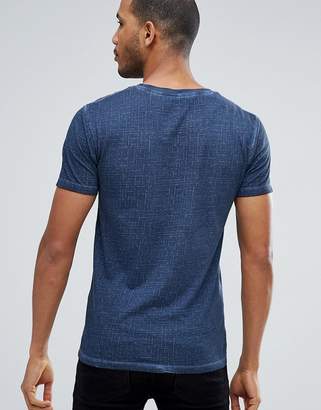 Tom Tailor T-Shirt In Navy Texture With Pocket