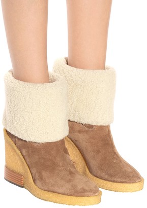 Tod's Suede wedge ankle boots