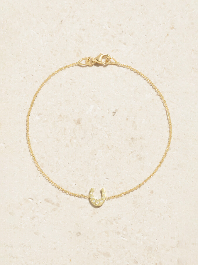 Jennifer Meyer - Mini Horseshoe 18-karat Gold Diamond Bracelet - One size