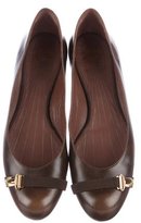 Thumbnail for your product : Viktor & Rolf Leather Round-Toe Flats