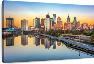 Ebern Designs Philadelphia Skyline Reflection