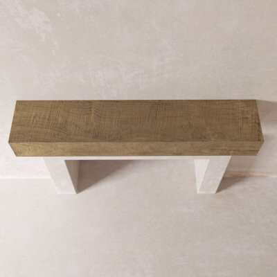 Urban Woodcraft Duluth Teak Floating Shelf with Reclaimed Wood