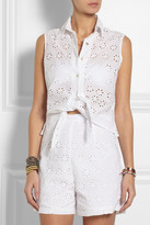 Thumbnail for your product : Miguelina Nelline broderie anglaise cotton top