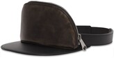 Thumbnail for your product : Burberry Leather Zip-Pocket Visor