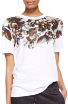 Thumbnail for your product : Jason Wu Short-Sleeve Floral-Print T-Shirt, White