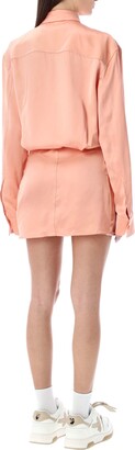 【Off-White】Toybox Satin Twistシャツドレス★送料関税込 Off-White】Toybox Satin Twistシャツドレス☆送料関税込 (Off