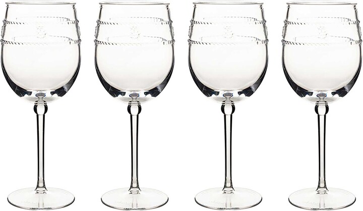 Juliska Isabella Set of 4 Acrylic Wine Glasses