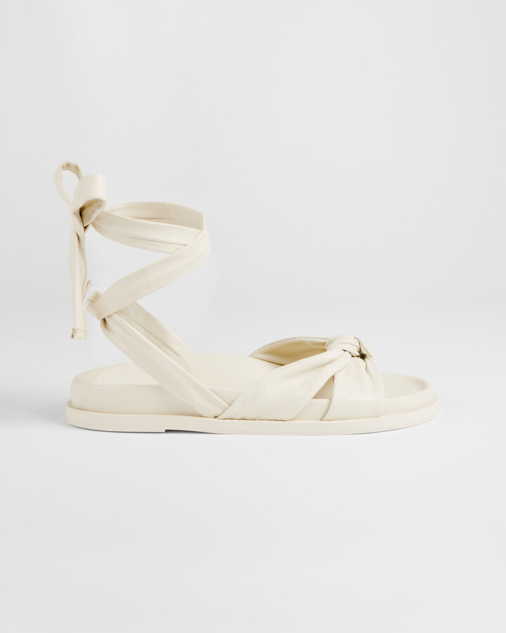 Ted Baker PILFORD Knotted Leather Flat Sandal - ShopStyle