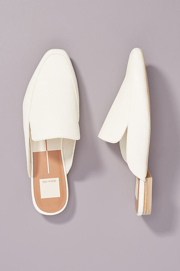 dolce vita white mules