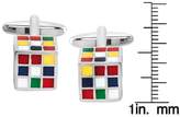 Thumbnail for your product : West Coast Jewelry Men's Rubik's Cube Cuff Links - Black/Silver