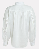 Thumbnail for your product : Frame Panel Lace Button-Up Blouse