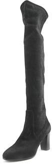 VC Signature Bill Women Round Toe Suede Black Knee High Boot.
