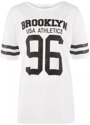 Womens Oversized Brooklyn 76 Athletic Batwing Lagenlook Ladies Baggy Top T Shirt 