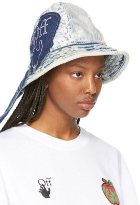 Off-White Blue Denim Ev Pocket Bucket Hat