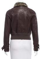 Thumbnail for your product : Yigal Azrouel Sherpa-Trimmed Aviator Jacket