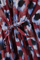 Thumbnail for your product : Altuzarra Judith Faux Pearl-embellished Floral-print Crepe De Chine Midi Dress - Burgundy