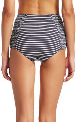 Jonathan Simkhai Striped High Waisted Bikini Bottom