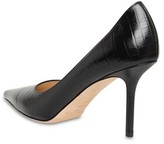 Thumbnail for your product : Jimmy Choo 85mm Love Croc Embossed Leather Pumps