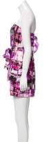 Thumbnail for your product : Ali Ro Silk Ruffle-Trimmed Dress w/ Tags