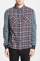 Thumbnail for your product : Rogue Plaid Flannel Shirt with Jersey Sleeves