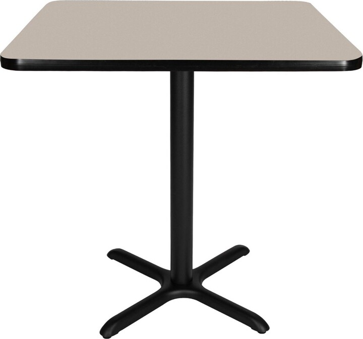 36" Square Composite Core Counter Height Dining Table Laminated Gray