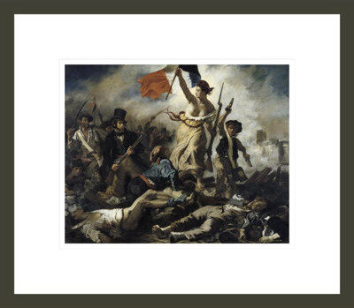 1000Museums Le 28 juillet 1830 : la Liberte guidant le peuple by Eugène Delacroix -Framed Giclee Print