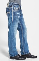 Thumbnail for your product : Rock Revival 'Rogan' Bootcut Jeans (Medium Blue)