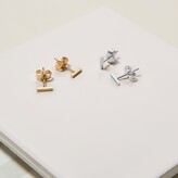 Thumbnail for your product : Myia Bonner Silver Mini Bar Stud Earrings