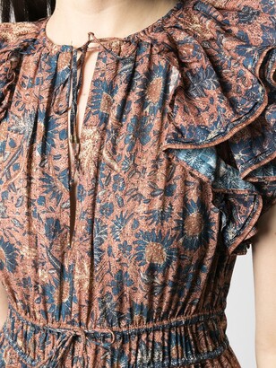 Ulla Johnson Ruffle-Detail Tie-Fastening Dress