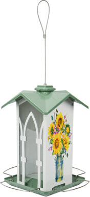 Ophelia & Co. Nature's Way Nature's Way Country Cottage Metal Gazebo Bird Feeder 1.56 QT, Green