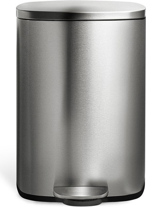 NineStars 13-Gallon Step-on Stainless Steel Trash Can