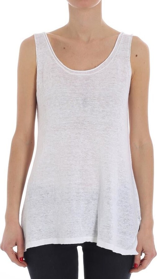 Fuzzi Scoop Neck Knitted Top