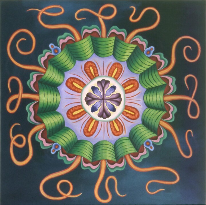 Patricia Fabricant, Patricia Fabricant, Teal Jellyfish, 2003, Oil On Canvas, 24 x 24, Naturalism, 2003