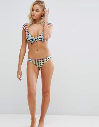 Mara Hoffman Multi Gingham Bikini Bottom