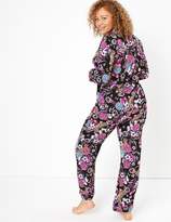 Thumbnail for your product : Marks and Spencer Satin Leopard Floral Print Pyjama Set