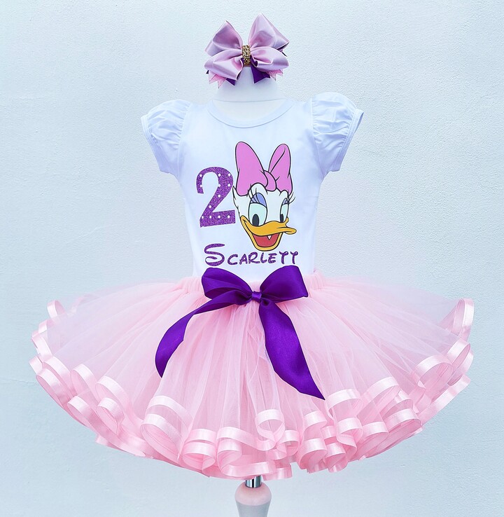 Daisy Girls Birthday Outfit Tutu Set-Daisy Dress-Girls Costume Polka Dot-1st First